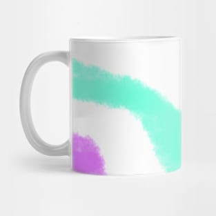 Purple green watercolor art design Mug